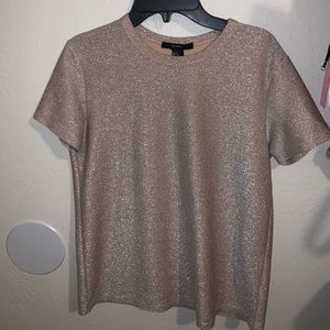 Rose gold sparkling top from forever 21